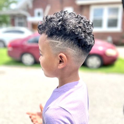 Hard Part Fade, Black Boys Haircuts, Kids Curly Hairstyles, Mullet Haircut, Boy Hair, Kids Hair Cuts, Boys Haircuts, Boy Hairstyles