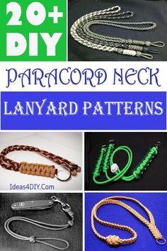 Learn How to Make DIY Paracord Neck Lanyard Patterns & Ideas with step-by-step Instructions! #ParcordProjects #ParacordNeckLanyard #DIYParacordNeckLanyard Parachute Cord Lanyard Diy, Lanyard Design Ideas Diy, Para Cord Lanyard Diy, Paracord Lanyard Tutorial, Parachute Cord Crafts Tutorials, Paracord Necklace Diy, Paracord Lanyard Diy Tutorials, Paracord Tutorial Step By Step, Lanyard Design Ideas