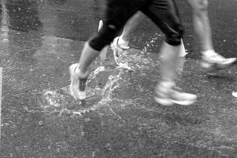 running in the rain by xirmi, via Flickr Rain Running, Running In Rain Aesthetic, Running In The Rain Aesthetic, Run In The Rain, People Walking In The Rain, Running Aesthetic City, Soccer In The Rain, Running Film Photography, Rain Gif