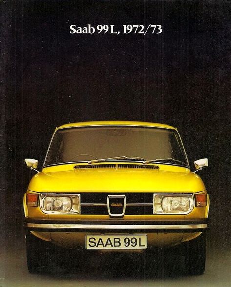 | SAAB 99 L | sales brochure cover 1972-73, UK market. #SAAB #SAAB99  #SaaBoomBxR #ads #PrintAd  #vintageads   #car #cars Saab Automobile, Citroën Cx, Saab 900, Sales Brochure, Brochure Cover, Vintage Ads, Car Design, Items For Sale, Cars And Motorcycles