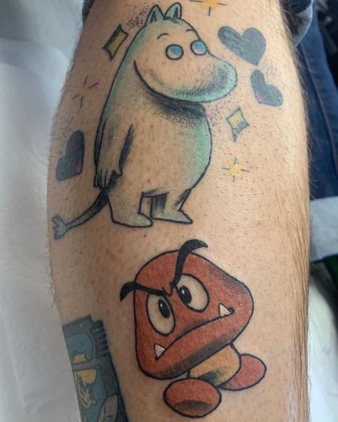 POISONENEMY on Instagram: “Thank you for letting me do this goomba @dave2tone 🙏🏼 next to a beautiful one by my internet friend @tattoosbynim 😜💕” Goomba Tattoo, Pisces Tattoos, Internet Friends, Mario Luigi, Mario And Luigi, My Tattoos, Beautiful One, Mario Bros, I Tattoo