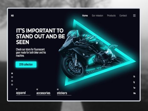 Neon Website Design, Neon Website, Dark Websites, Event Social Media, Car Advertising Design, Media Poster, Page Layout Design, Ui Design Website, Industrial Design Sketch