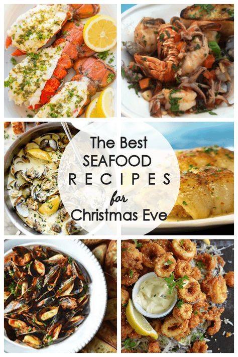 Seafood Menu Ideas, Italian Christmas Eve Dinner, Seafood Dinner Party, Seafood Dinner Recipes, Recipes For Christmas, Seafood Menu, Recipes Seafood, Christmas Dinner Menu, Best Seafood Recipes