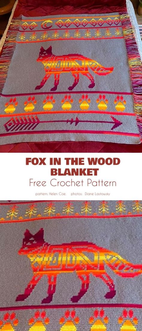 Amazing C2C Animal Blanket Free Crochet Patterns | Your Crochet Native American Crochet Patterns, Motifs Afghans, Crochet Mosaic, Graph Crochet, Crochet Cushion Cover, Mosaic Crochet, Animal Blanket, Crochet Blanket Designs, Crochet Blanket Afghan