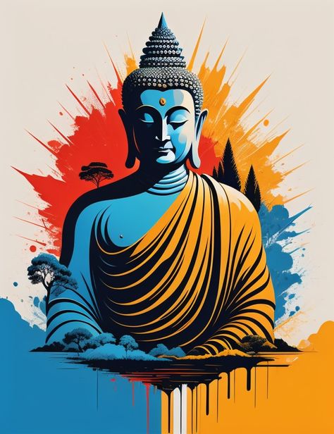 Cute Buddha Painting, Ambedkar Painting, Lord Buddha Paintings, 4k Portrait Wallpaper, Buddha Wall Painting, Gautam Budh, Budha Art, Buddha Wallpaper Iphone, Mechanic Coveralls