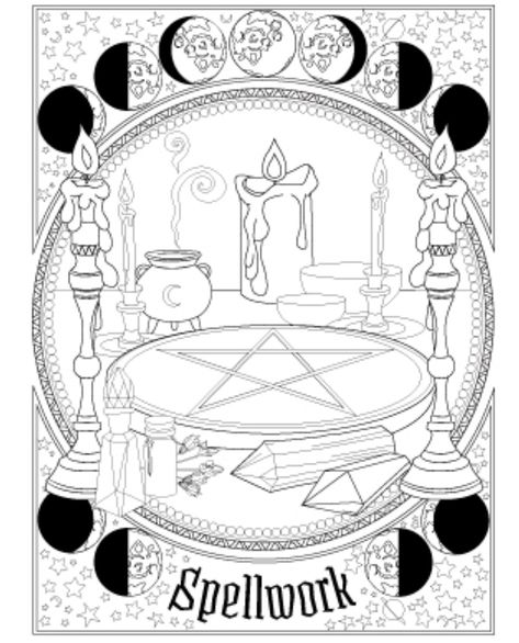 Coloring Book Of Shadows Pages, Wicca Coloring Pages, Book Of Shadows Coloring Pages, Pagan Coloring Pages, Witch Coloring Pages For Adults, Witchy Coloring Pages, Coloring Book Of Shadows, Book Of Spells, Witch Coloring Pages