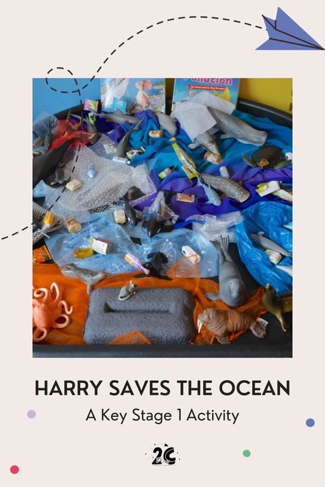 For this small world activity, Finn is really in to ocean conservation at the moment, so we have read, Harry Saves The Ocean on loop. They wanted to set up their own tray, so I left them to it. When they called me in to show me the way they had used rubbish to pollute the water, I was really shocked. I’m so used to seeing them create beautiful scenes in their ocean life small world play. Seeing the tray set out with all the plastic waste was really powerful. Oceans Activities Ks1, Clean Up Australia Day Activities, World Ocean Day Activities For Kids, Water Day Activities, Ocean Pollution Activity, Simple Food Chain, Pollution Activities, Recycling Activities, What Is Reading