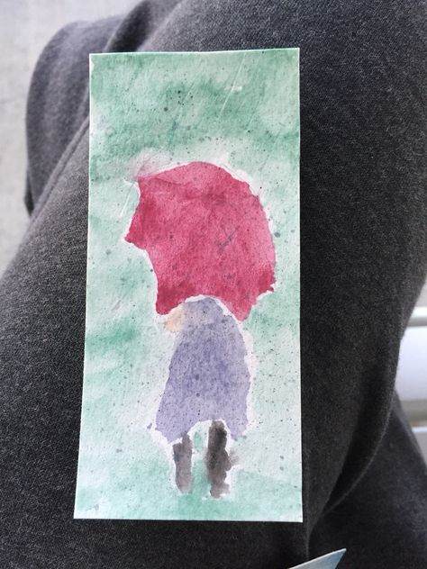 Watercolor rain Rain Watercolor, Rain Watercolor Painting, Rain Watercolor Painting Easy, Watercolor Art Rain, Umbrella Watercolor Painting, Rainy Season Watercolor Painting, Watercolor Art Rainy Day, Watercolor Paintings Of Animals, Watercolor Art Diy