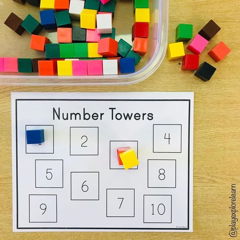 Kimberly Mulholland on Instagram: “Our students have enjoyed counting and building number towers this week. This wonderful math resource is from @apinchofkinder . ✨…” Number Towers Kindergarten, Math Preschool, Tot School, Preschool At Home, Teaching Preschool, Home Education, Preschool Math, Math Ideas, Homeschool Mom