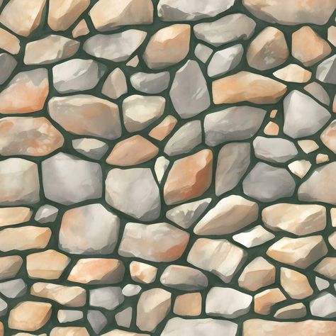 Stone Texture Seamless, Cobble Stone, Texture Seamless, Stone Texture, Painting Illustration, Dog Grooming, Seamless Pattern, Seamless Patterns, Vector Art