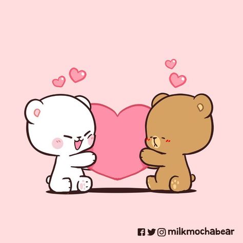 Milk Mocha Bear, Romantic Bear, Korean Skin Care Routine, Mocha Bear, Milk & Mocha, Cute Bear Drawings, Bear Drawing, Korean Skin Care, Bear Valentines