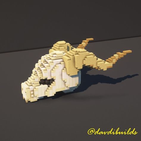 Minecraft Ribcage Build, Minecraft Fox Statue, Minecraft Copper Statue, Spawn Ideas Minecraft, Minecraft Cat Statue, Minecraft Animal Builds, Minecraft Dragon Build, Minecraft Sculptures, Minecraft Statue Ideas