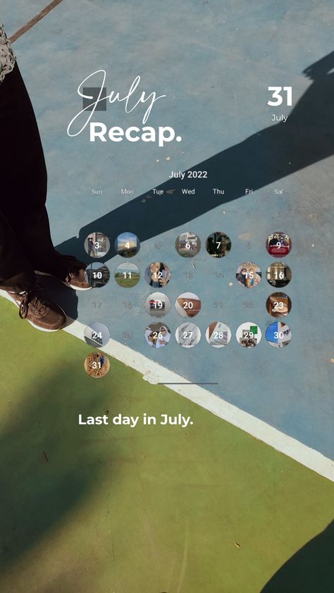 Month Recap Instagram Story, July Typography, College Typography, Monthly Recap, All Emoji, College Ideas, Story Insta, Ig Story, Last Day