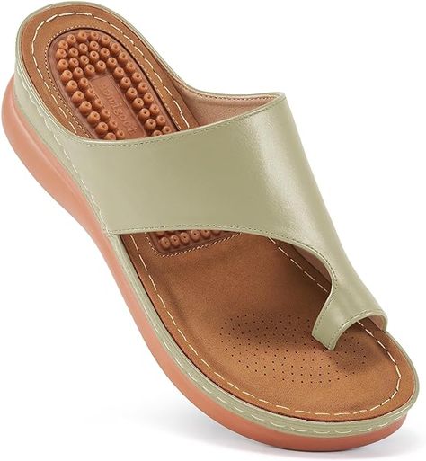 Limited time deal $32.77 (13% Off)(List price: $37.77) Aomigoct Sandals for Women Wedge Shoes: Comfortable Orthopedic Sandals Womens Dressy Summer Flip Flops Casual Walking Women Wedge Shoes, Orthopedic Flip Flops, Comfortable Walking Sandals, Orthopedic Sandals, Summer Flip Flops, Walking Sandals, Shoes Comfortable, Sandals For Women, Womens Wedges