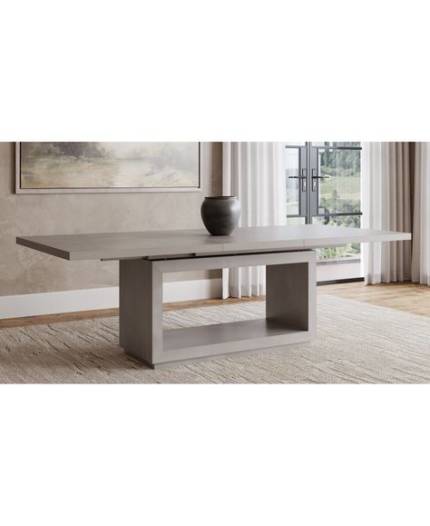 in stock 72 Inch Dining Table Rectangle, Transitional Modern Dining Table, 10 Person Dining Table Modern, Concrete Dining Table Styling, White And Grey Dining Room, Grey Dinning Table, Cement Dining Table, Contemporary Dining Table Design, Modern White Dining Table