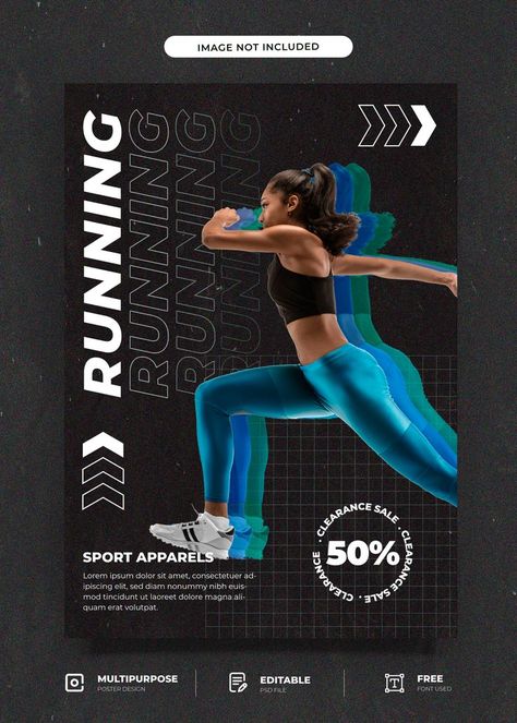 Sport apparel sale poster template Sports Apparel Design, Sports Apparel, Creative Ads, Sport Poster, Travel Deals, Poster Template, Apparel Design, Sport Running, Fonts Design