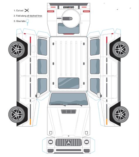 Car Papercraft Template 3d Paper, Paper Craft Car, Paper Toy Car, Printable Cars, Paper Cars, Diy Cars, Car Template, Car Papercraft, Paper Model Car