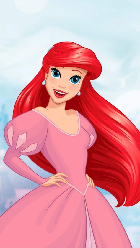 Disney Princess mobile wallpaper collection - YouLoveIt.com Disney Princess Pink Wallpaper, Mermaid Wallpaper Iphone, Princesa Ariel Disney, Ariel Wallpaper, Little Mermaid Wallpaper, Disney Drawing, Official Disney Princesses, Ariel Disney, Mermaid Wallpapers