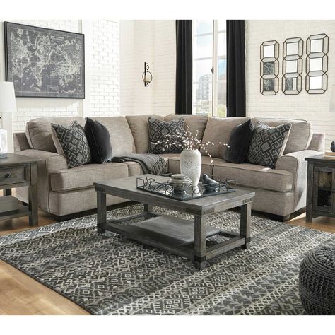 Cozy Modern Farmhouse, Grey Sectional, Furniture Market, 3 Piece Sectional, Living Room Collections, Décor Boho, Living Room Set, L Shaped Sofa, Corner Sectional