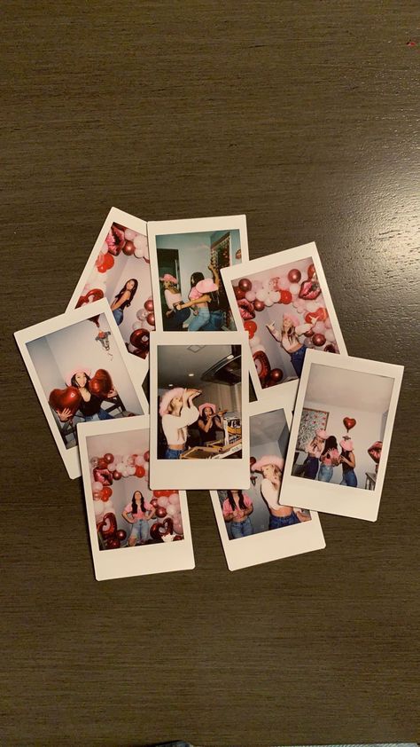 Valentines 2024 Ideas, Poloroid Pictures Ideas Party, Galentines Vision Board, Vday Girls Night, Galantines Activies, Galentine Party Ideas For Teens, Small Galentines Party Ideas Girls Night, Galentines Night Ideas, Sleepover Polaroids