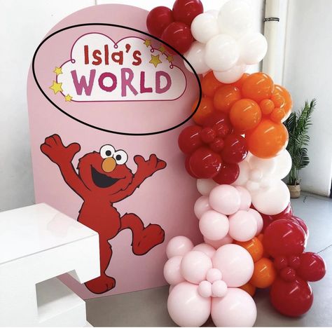 Elmo First Birthday, 2nd Birthday Party For Girl, Elmo Birthday Party, Baby Birthday Themes, Second Birthday Ideas, Sesame Street Birthday Party, Elmo Party, 1st Birthday Party Themes, 2nd Birthday Party Themes