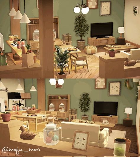 Acnh Living Rooms Ideas, Cottagecore Animal Crossing, Acnh Cottagecore, Animal Crossing 3ds, Ac New Leaf, Animal Crossing Guide, Happy Home Designer, Animal Crossing Wild World, Island Decor