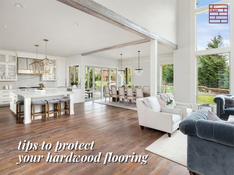 Prevent serious damage to your Toronto home's hardwood flooring. Learn more about our quick and simple tips. Light Hardwood Floors Kitchen, White Oak Floors Living Room, Oak Floor Living Room, European White Oak Floors, Toronto Home, Open Kitchen And Living Room, White Oak Hardwood Floors, Light Hardwood, Light Hardwood Floors