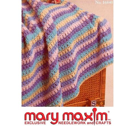 free afghan crochet patterns - Bing - Shopping Rainbow Afghan, Motifs Afghans, Rainbow Yarn, Mary Maxim, Needlework Crafts, Afghan Patterns, Afghan Pattern, Lion Brand Yarn, Afghan Blanket