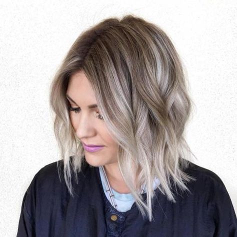 Light Brown Bob with Ash Blonde Balayage #ombrebobhair Ombre Bob Hair, Light Brown Bob, Baylage Hair, Brown Bob, Ash Blonde Hair Colour, Ash Blonde Balayage, Cute Short Haircuts, Short Blonde Haircuts, Eternal Youth