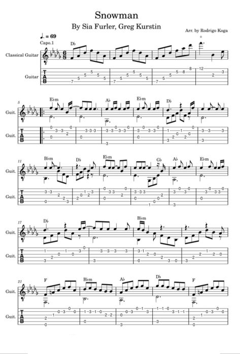 Snowman for guitar Guitar Tabs Songs Acoustic, Guitar Music Sheets, Gitar Tab, Akordy Na Ukulele, Ukulele Tabs Songs, Tabs Guitar, Guitar Tabs Acoustic, Piano Songs Sheet Music, Learn Guitar Songs