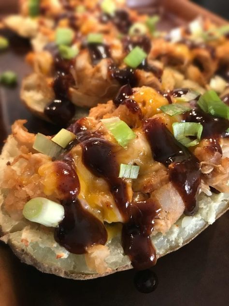 Salsa Ranch Chicken, Cheeseburger Cups, Potato Calories, Shredded Bbq Chicken, Make Shredded Chicken, Stuffed Potatoes, Recipe Builder, Slow Cooker Recipes Beef, Cooking Chicken To Shred