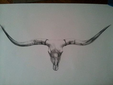 Longhorn skull drawing New clock? Long Horn Skull Drawing, Longhorn Skull Drawing, Longhorn Skull Tattoo, Wanderlust Tattoos, Dreamcatcher Tattoos, Longhorn Skull, Long Horn, Skull Drawing, Horn