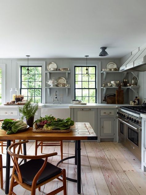 Islands Kitchen, Devol Kitchens, Kitchen Island Table, Charming Kitchen, Sleek Kitchen, Kitchen Tables, Up House, Modern Country, Open Plan Kitchen