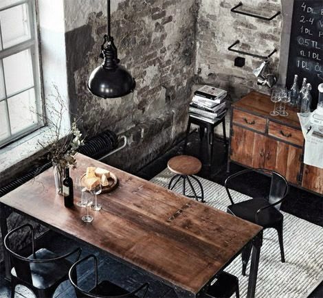 Industrial Chic Interior, Industrial Decor Living Room, Urban Industrial Decor, Living Room Industrial, Vintage Industrial Decor, Industrial Livingroom, Industrial Living, Industrial Interior Design, Industrial Interiors