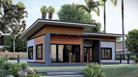 L Shaped Bungalow, Modern Bungalow House Design, Small Modern House Plans, One Storey House, Small House Elevation Design, Modern Bungalow House, House Design Pictures, House Plan Gallery, Modern House Facades