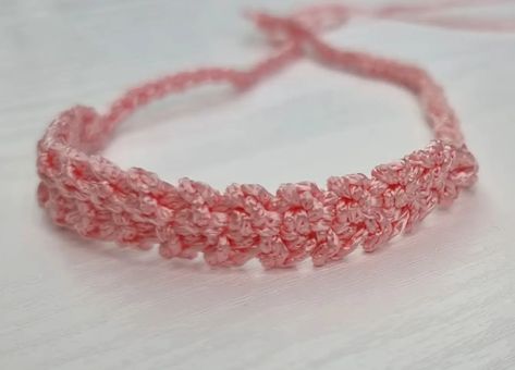 19 Adorable Free Crochet Bracelet Patterns (only 30 mins!) - Little World of Whimsy Crocheted Bracelets Free Pattern, Crochet Friendship Bracelet Pattern Free, Crochet Bracelet Free Pattern Easy Simple, Crocheted Necklaces Pattern, Crochet Anklet Pattern Free, Crochet Ankle Bracelets, Free Crochet Bracelet Patterns Simple, Simple Crochet Bracelet, Free Crochet Bracelet Patterns