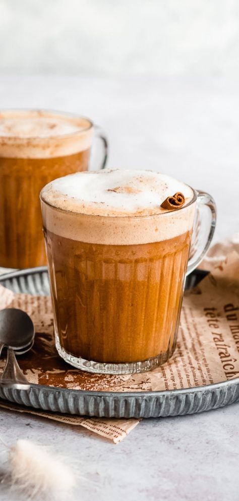 If you're searching for THE BEST homemade pumpkin spice latte recipe, I've got your back! This easy Pumpkin Spice Latte Recipe is simple and quick and will probably become your new favorite (healthy) fall drink. Or if you're like me, you'll enjoy it all year round! Vegan Drinks Healthy, Vegan Pumpkin Spice Latte, Healthy Pumpkin Spice Latte, Pumpkin Spice Latte Recipe, Baked Pumpkin Oatmeal, Nespresso Recipes, Homemade Pumpkin Spice Latte, Vegan Pumpkin Spice, Pumpkin Spiced Latte Recipe