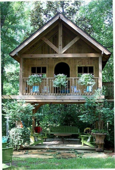 Design Case Mici, Backyard Storage Sheds, Backyard Storage, Tree House Designs, She Sheds, Shed Design, Tiny House Cabin, Farmhouse Cottage, Cabin In The Woods