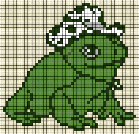 Alpha pattern #72130 | BraceletBook Frog And Toad Alpha Pattern, Dinosaur Alpha Pattern, Crochet Pixel Grid Pattern, Cute Frog Pixel Art, Frog Alpha Pattern, Crochet Pixel Pattern Easy, Frog Pixel Art, Cute Alpha Patterns, Alpha Crochet