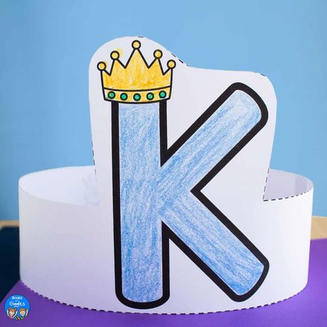 The letters K and Q each deserve a crown! Grab these two free printable alphabet hats for a fun and memorable early literacy lesson. Queen Activities For Preschool, Letter K For Preschoolers, Letter K Crafts For Kindergarten, Letter K Activities For Toddlers, K Crafts For Preschool, Letter K Crafts For Toddlers, Letter K With Crown, Letter K Crafts For Preschoolers, Letter K Activities For Preschool