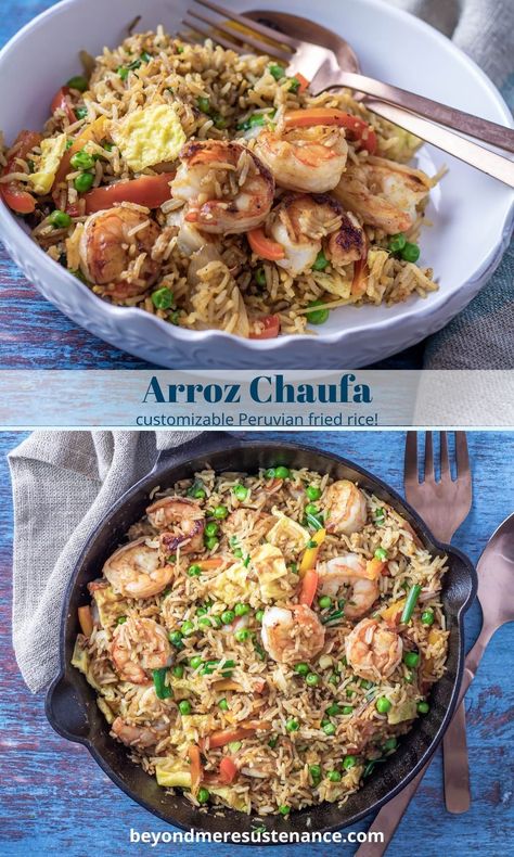 Peruvian Seafood Recipes, Peruvian Seafood Rice, Peruvian Fried Rice, Chaufa Rice Peru Recipe, Arroz Chaufa Peruano Recipe, Peruvian Fried Rice Recipe, Chaufa Rice, Cultural Meals, Use Leftover Rice