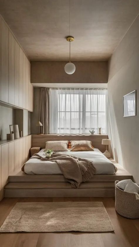 Minimalist Bedroom Ideas for Small Rooms: Creating a Serene Sanctuary - Roomrhythm Minimalist House Design Small Spaces, Minimal Small Bedroom, King Bed Small Room, Sanctuary Room, Rhythm Design, Light Color Palette, Small Room Interior, Minimalist Bedroom Ideas, Bedroom Ideas For Small Rooms