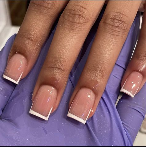 French Tip With Outline Acrylic Nails, Acrylic Nails Ideas Square Long, Nursing Nails, Mama Nails, Pixie Nails, Prom 2k24, Girly Nails, Business Nails, Glitter Photography