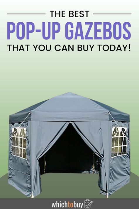 The Best Pop-up Gazebos: There are plenty of reasons why you may need a pop-up gazebo in your backyard. Oftentimes, it’s the sort of thing that you don’t even know that you need until it’s too late. You could have an entire get together planned out, only for it to rain. Without a gazebo, you may need to move your party indoors, or cancel entirely. When it gets too hot, you can use your pop-up gazebo to stay in the shade and out of those harmful rays! #gazebos #popupgazebos Pop Up Gazebo, Pop Up Gazebo Decorating Ideas, Outdoor Gear, Pop Up, Gazebo, Home And Family, Home And Garden, Good Things, Canning