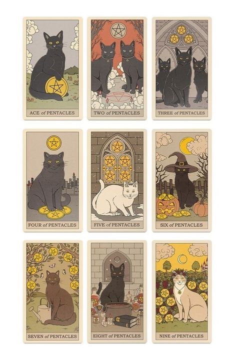 Image Chat, Tarot Cards Art, Scrapbook Stickers Printable, Tarot Art, Witch Aesthetic, Cat Cards, Hippie Art, Cat Tattoo, Scrapbook Stickers