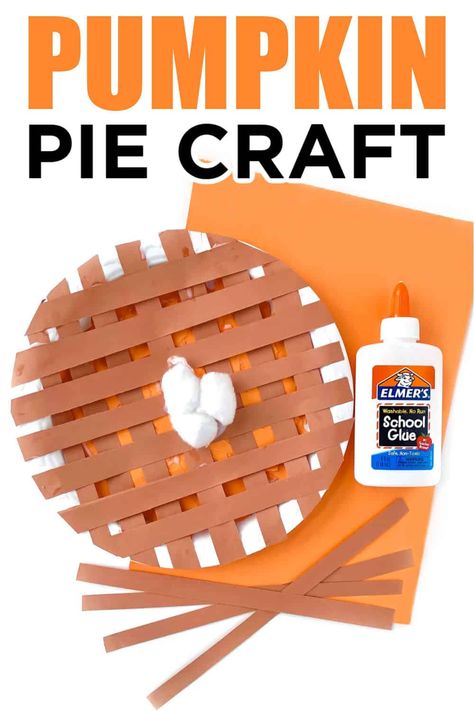 Pumpkin Pie Craft, Paper Plate Pumpkin, Pie Craft, Pumpkin Lessons, Library Programming, Pies Art, November Crafts, Quick And Easy Crafts, Thanksgiving Preschool