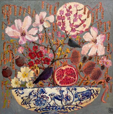 Hope Springs Eternal, Vanessa Cooper, Harvest Basket, Hearts And Flowers, Art Sites, Light Spring, British Art, Summer Inspiration, Abstract Floral