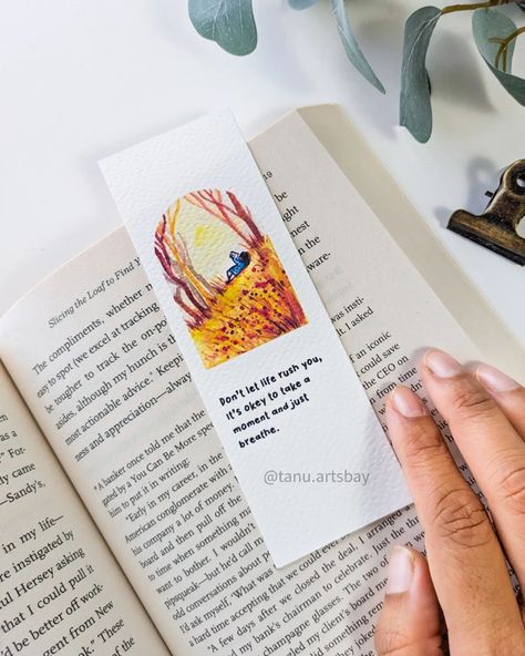 Day 30/100 - QUIET REFLECTION BOOKMARK SERIES Here’s another series of bookmarks I’ve always wanted to paint—mini paintings in the center with a motivational quote. Thanks to the 100-day painting challenge, I’m finally painting things in my list 😍🥳 Can you make out that this is the print I took for this Watercolour painting? 🤭 . . #bookmarksofinstagram #affirmations #positivevibes #handmadebookmark #watercolors #watercolorbookmarks #smallbusiness #bookmarksforsale #minipaintingseries #sel... Diy Bookmarks Watercolor Aesthetic, Watercolour Painting Bookmarks, Watercolour Bookmarks Aesthetic, Book Mark Water Colour, Watercolour Bookmarks Quotes, Watercolor Bookmarks, Bookmarks Handmade, Mini Paintings, Watercolor Artwork