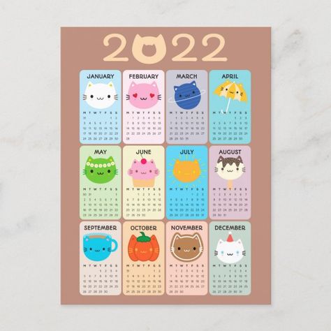 Kawaii Calendar, Gingerbread Cat, Cat And Pumpkin, Teacup Cats, Kawaii Cats, Cat Calendar, Pumpkin Cat, Coloring Calendar, Cute Calendar