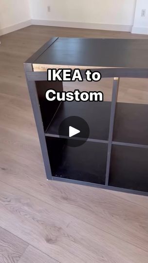 Ikea Kallax Garage, Cube Shelf Into Cabinet, Ikea Fjallbo Hack, Kallax Hacks Living Room, Ikea Box Shelf Cubes Ideas, Ikea Sitting Room Ideas, Kallax Drawer Insert Hack, Ikea Tv Stand Ideas, Hack Kallax Ikea